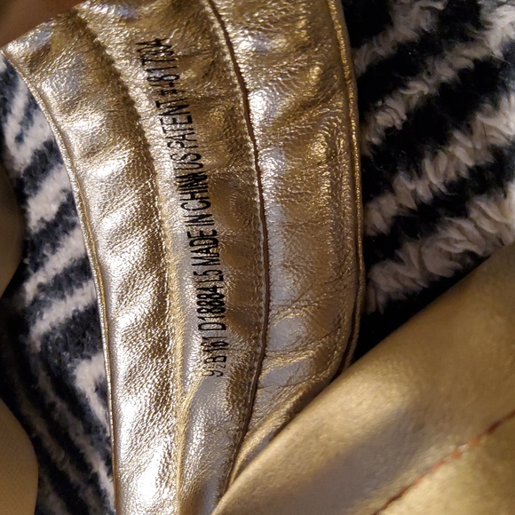 Canvas wedge heel sandals Brown leather rhinestone detail - Picture 6 of 6